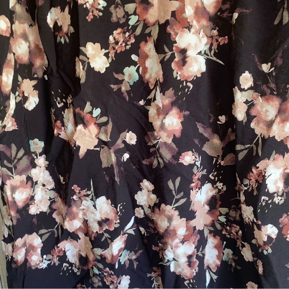 J. Jill Watercolor Black Floral Tunic - Picture 3 of 6